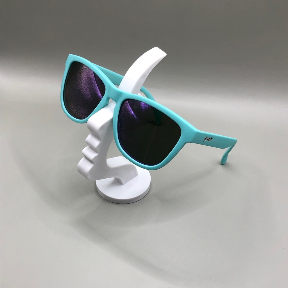 Goodr Electric Dinotopia Carnival Sunglasses Mirrored UNISEX Teal Blue.